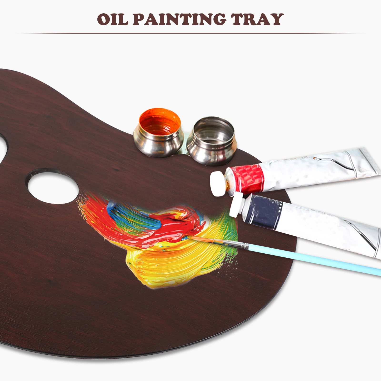 Oil Painting Pig Palette Color Mixing Board Wooden Tray Durable Lightweight Gift Artists Accessories Retro Style Painting Tools
Oil Painting Pig Palette Color Mixing Board Wooden Tray Durable Lightweight Gift Artists Accessories Retro Style Painting Tools