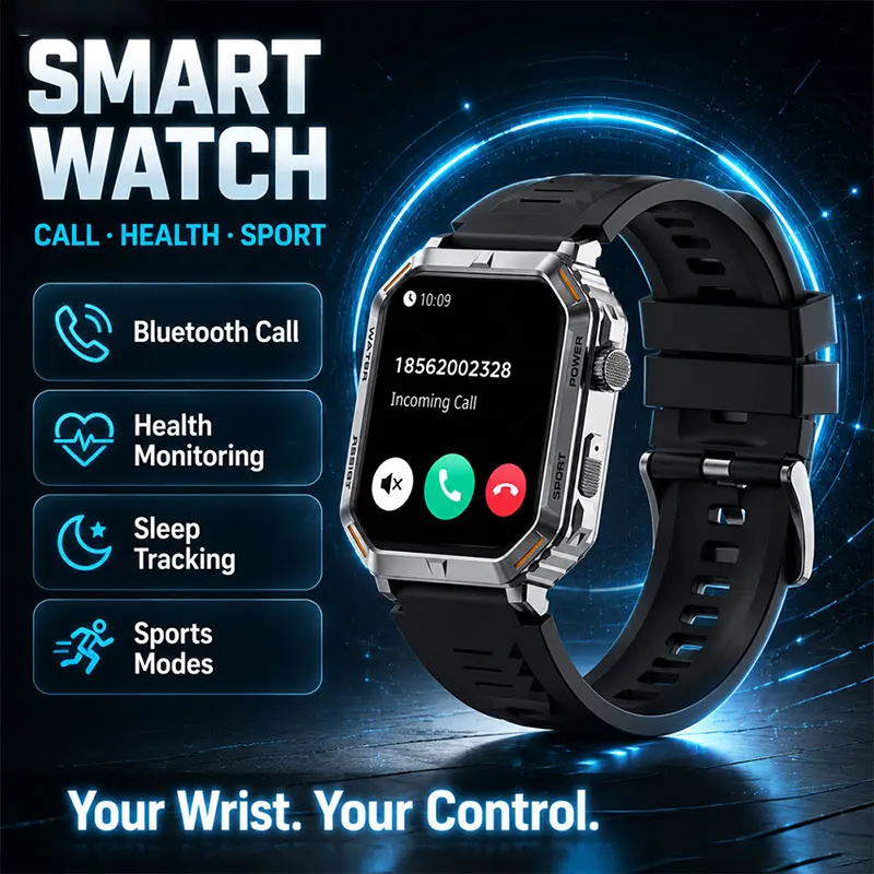 2026 1.96" HD Screen Sports Smart Watch Bluetooth Call Heart Rate Health Monitoring IP67 Waterproof Smart Watch with GPS Motion
2026 1.96" HD Screen Sports Smart Watch Bluetooth Call Heart Rate Health Monitoring IP67 Waterproof Smart Watch with GPS Motion