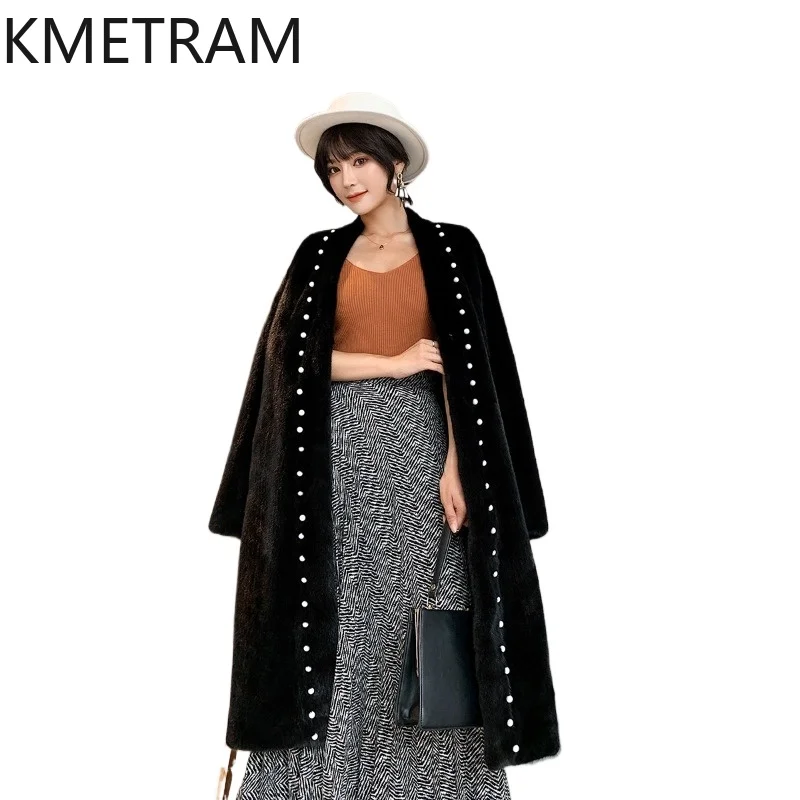 KMETRAM Natural Velvet Whole Mink Fur Jacket Women Luxury Long Fur Coats 108cm Fashion Real Fur Coat Woman Clothing 2026 Winter
KMETRAM Natural Velvet Whole Mink Fur Jacket Women Luxury Long Fur Coats 108cm Fashion Real Fur Coat Woman Clothing 2026 Winter