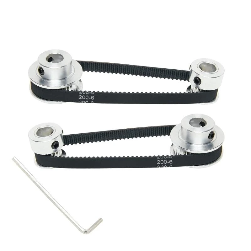 652F 2 Set GT2 Synchronous Wheel 20&36 Teeth 8mm Bore, Aluminum Alloy Timing Pulley Wheel with 2Pcs Length 200mm Width 6mm
652F 2 Set GT2 Synchronous Wheel 20&36 Teeth 8mm Bore, Aluminum Alloy Timing Pulley Wheel with 2Pcs Length 200mm Width 6mm