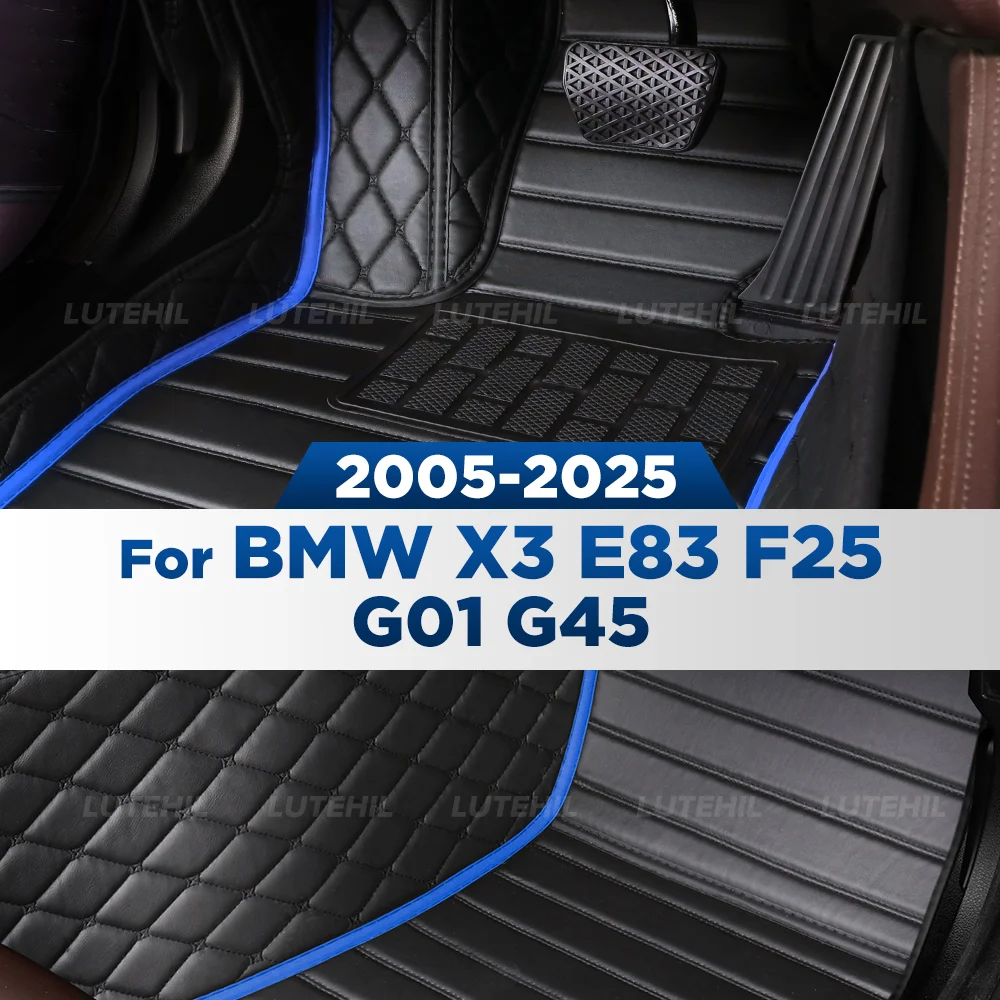 Для BMW X3 E83 F25 G01 G45 2005-2025 Автомобильный напольный коврик на заказ, автомобильный ковер, аксессуары для интерьера, защитный 2024 2023 2022 
Для BMW X3 E83 F25 G01 G45 2005-2025 Автомобильный напольный коврик на заказ, автомобильный ковер, аксессуары для интерьера, защитный 2024 2023 2022