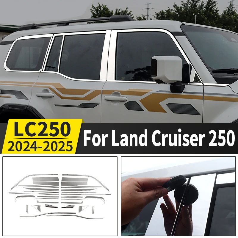Для Land Cruiser Prado LC250 2024-2025 First Edition 1958 года, накладка на окно, аксессуары для внешней модификации, комплект окон J250
Для Land Cruiser Prado LC250 2024-2025 First Edition 1958 года, накладка на окно, аксессуары для внешней модификации, комплект окон J250