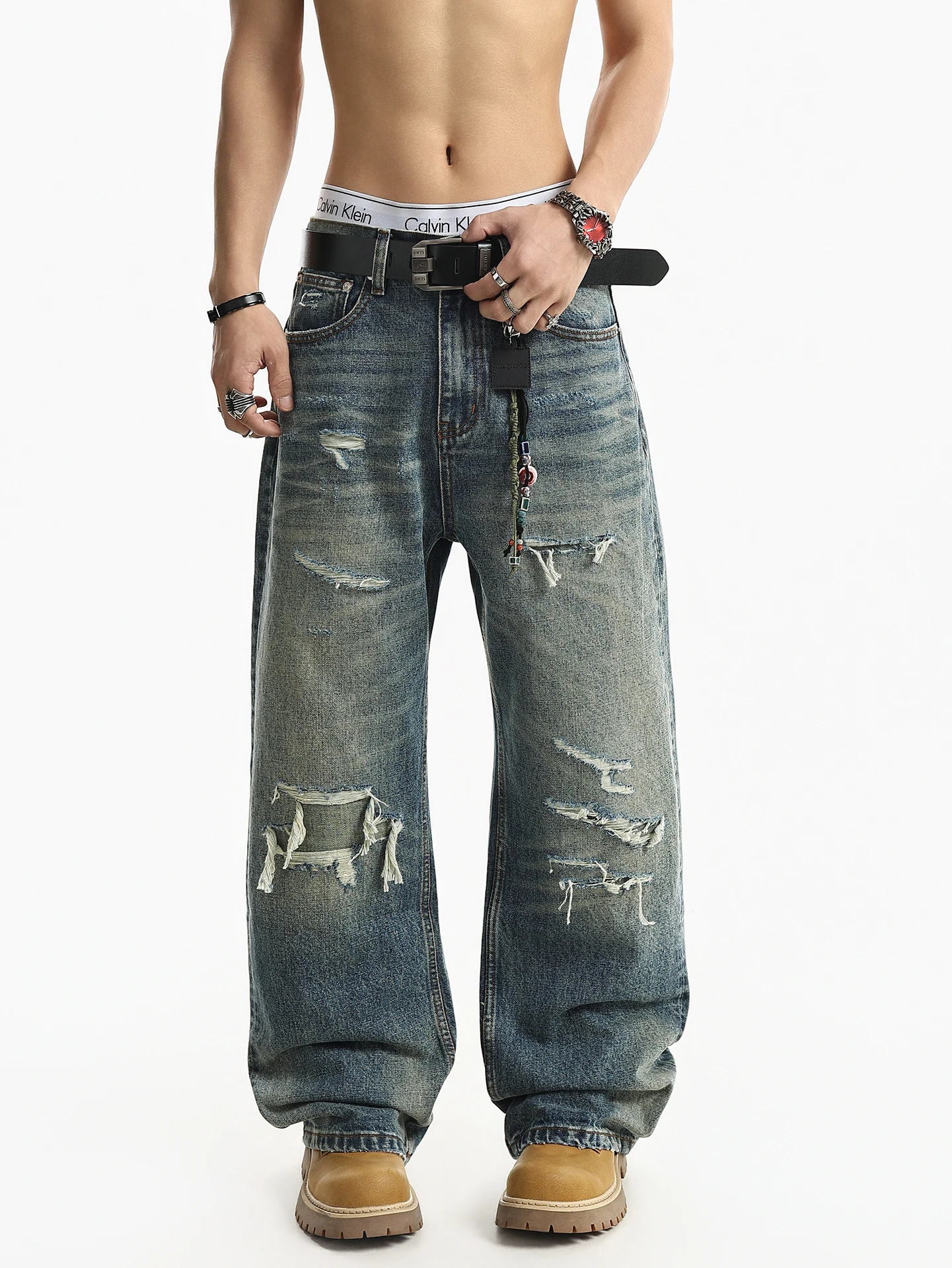 Retro Washed American High Street Loose Straight Leg Jeans Men Summer Casual Wear mid Waist Zipper Fly Denim Long Pants
Retro Washed American High Street Loose Straight Leg Jeans Men Summer Casual Wear mid Waist Zipper Fly Denim Long Pants