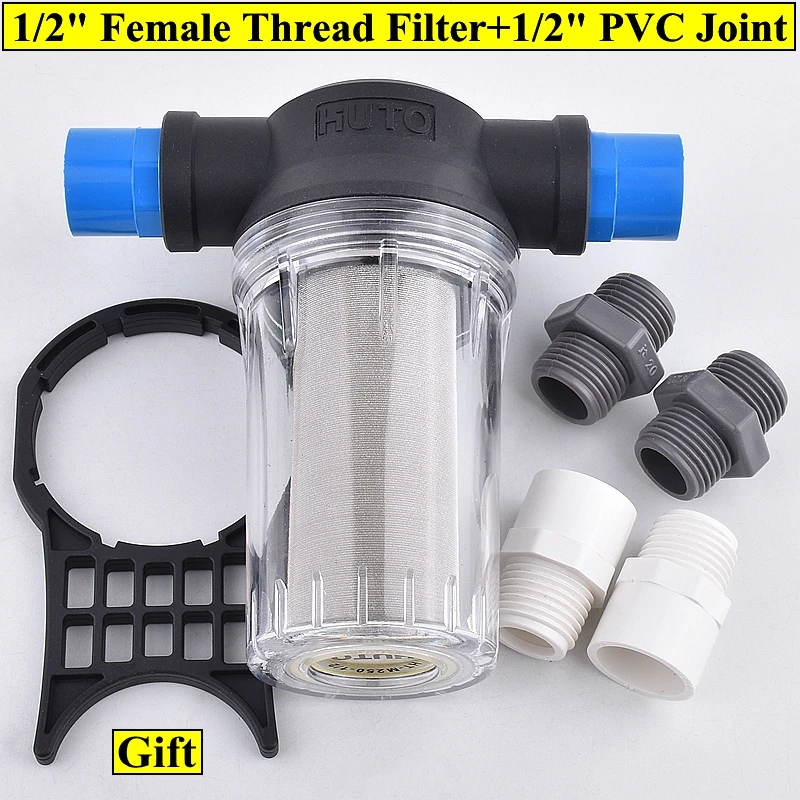 1/2" Garden Watering Filter Agricultural Irrigation PVC Joint Domestic Water Bathroom Kitchen Impurity Strainer 80~250Mesh
1/2" Garden Watering Filter Agricultural Irrigation PVC Joint Domestic Water Bathroom Kitchen Impurity Strainer 80~250Mesh