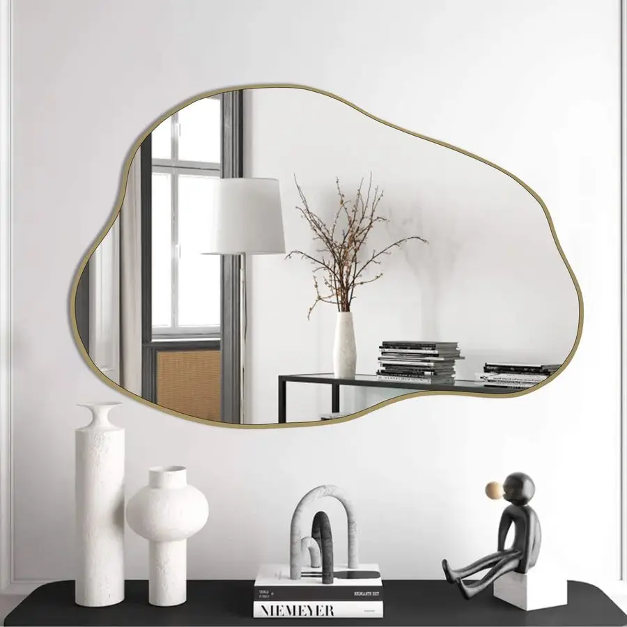 Gold Irregular Mirror, 30x20.5 Cloud Shaped Mirrors, Asymmetrical Wall Mirror, Modern Abstract Frameless Mirrors for Living Room
Gold Irregular Mirror, 30x20.5 Cloud Shaped Mirrors, Asymmetrical Wall Mirror, Modern Abstract Frameless Mirrors for Living Room