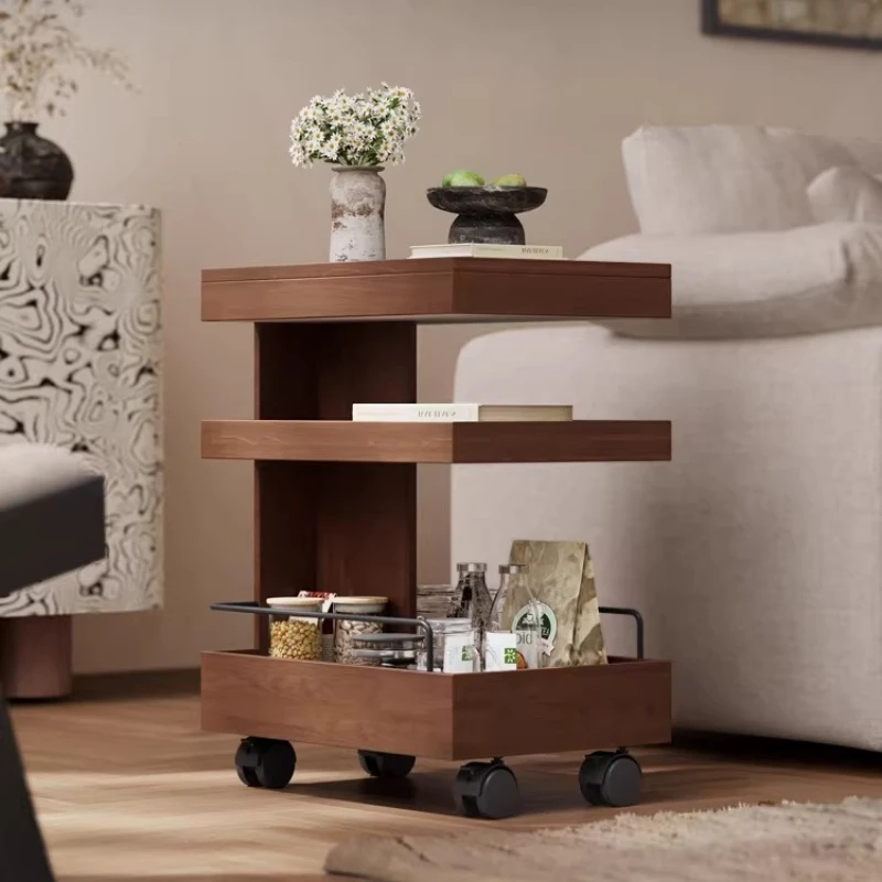 Walnut sofa side few trolleys removable side cabinet rack
Walnut sofa side few trolleys removable side cabinet rack