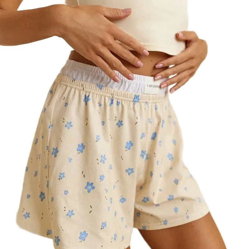 Women Printed Shorts Round Neck Slimming Tops Ladies Loungewear Pajama Suit Comfortable Breathable Homewear
Women Printed Shorts Round Neck Slimming Tops Ladies Loungewear Pajama Suit Comfortable Breathable Homewear