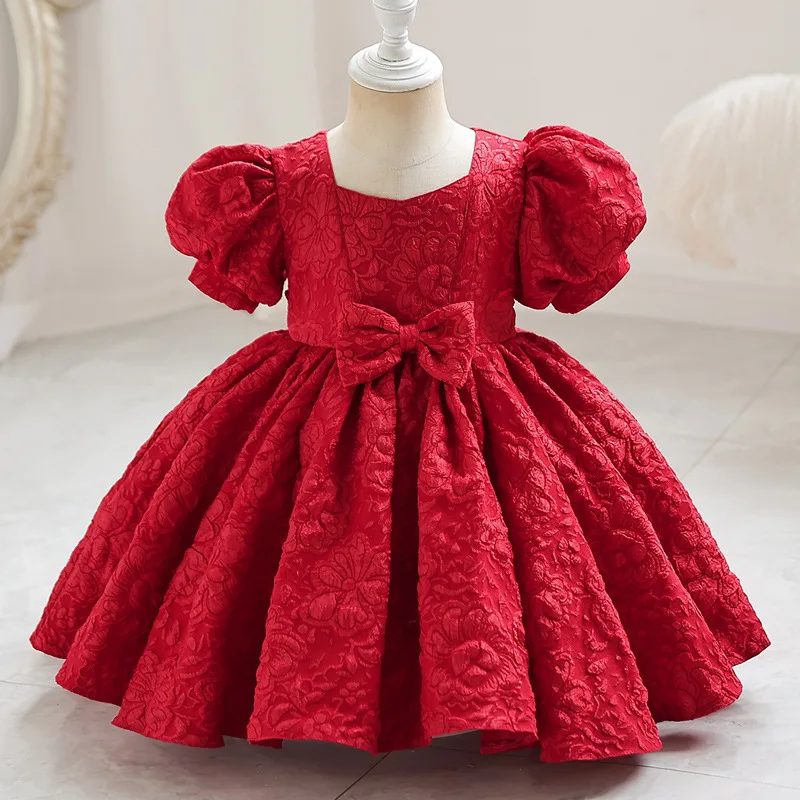 Toddler Girl Dress Court Style Vintage Bow Wedding Gown Bubble Sleeve Kids Party Wear Princess Dress Baby Girl Birthday Dresses
Toddler Girl Dress Court Style Vintage Bow Wedding Gown Bubble Sleeve Kids Party Wear Princess Dress Baby Girl Birthday Dresses