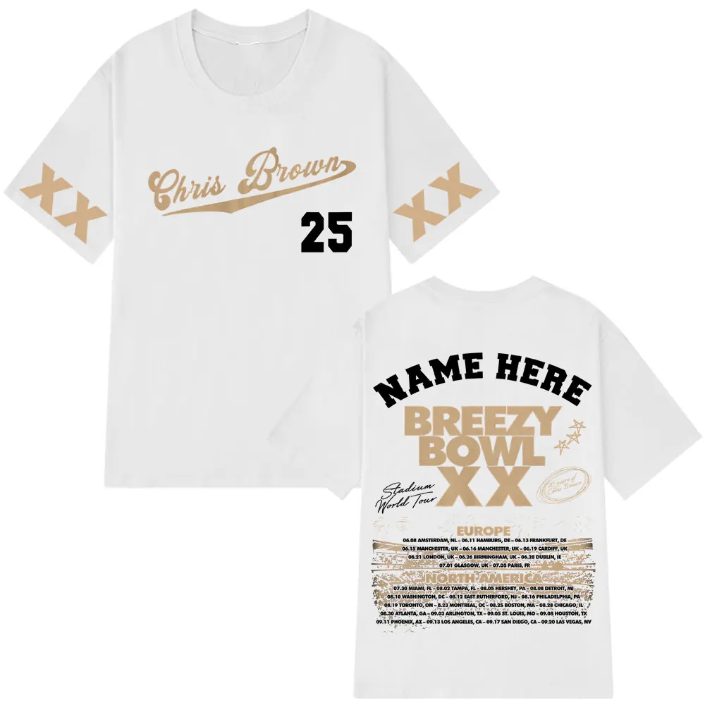 Футболка Chris Brown Breezy Bowl XX Tour 2025 для мужчин и женщин, модная футболка в стиле хип-хоп, хлопковые повседневные футболки большого размера, подарок для фанатов, уличная одежда
Футболка Chris Brown Breezy Bowl XX Tour 2025 для мужчин и женщин, модная футболка в стиле хип-хоп, хлопковые повседневные футболки большого размера, подарок для фанатов, уличная одежда
