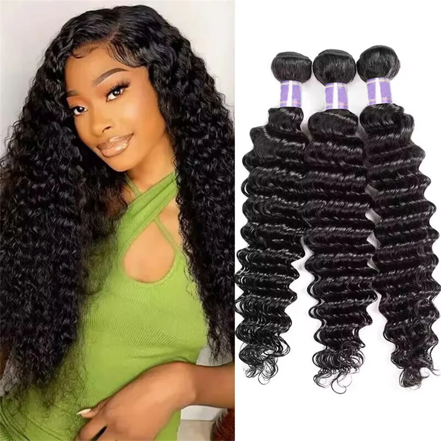 Unprocessed Raw Indian Virgin Hair Deep Wave Human Hair Bundles 3/4Pcs Hair Weave Bundles Double Machine Weft Bundles Human Hair
Unprocessed Raw Indian Virgin Hair Deep Wave Human Hair Bundles 3/4Pcs Hair Weave Bundles Double Machine Weft Bundles Human Hair