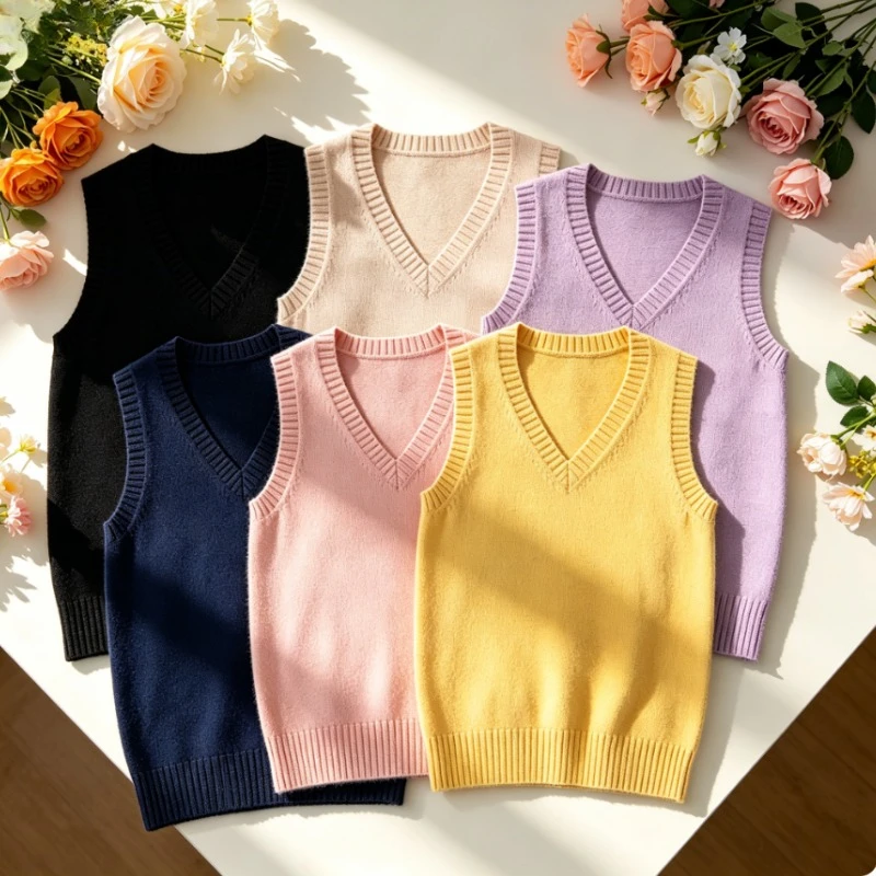 Elegant JK School Uniform Solid Vest, Japanese Preppy V-Neck Knit Waistcoat Spring Autumn Winter For Student Campus Daily Wear
Elegant JK School Uniform Solid Vest, Japanese Preppy V-Neck Knit Waistcoat Spring Autumn Winter For Student Campus Daily Wear