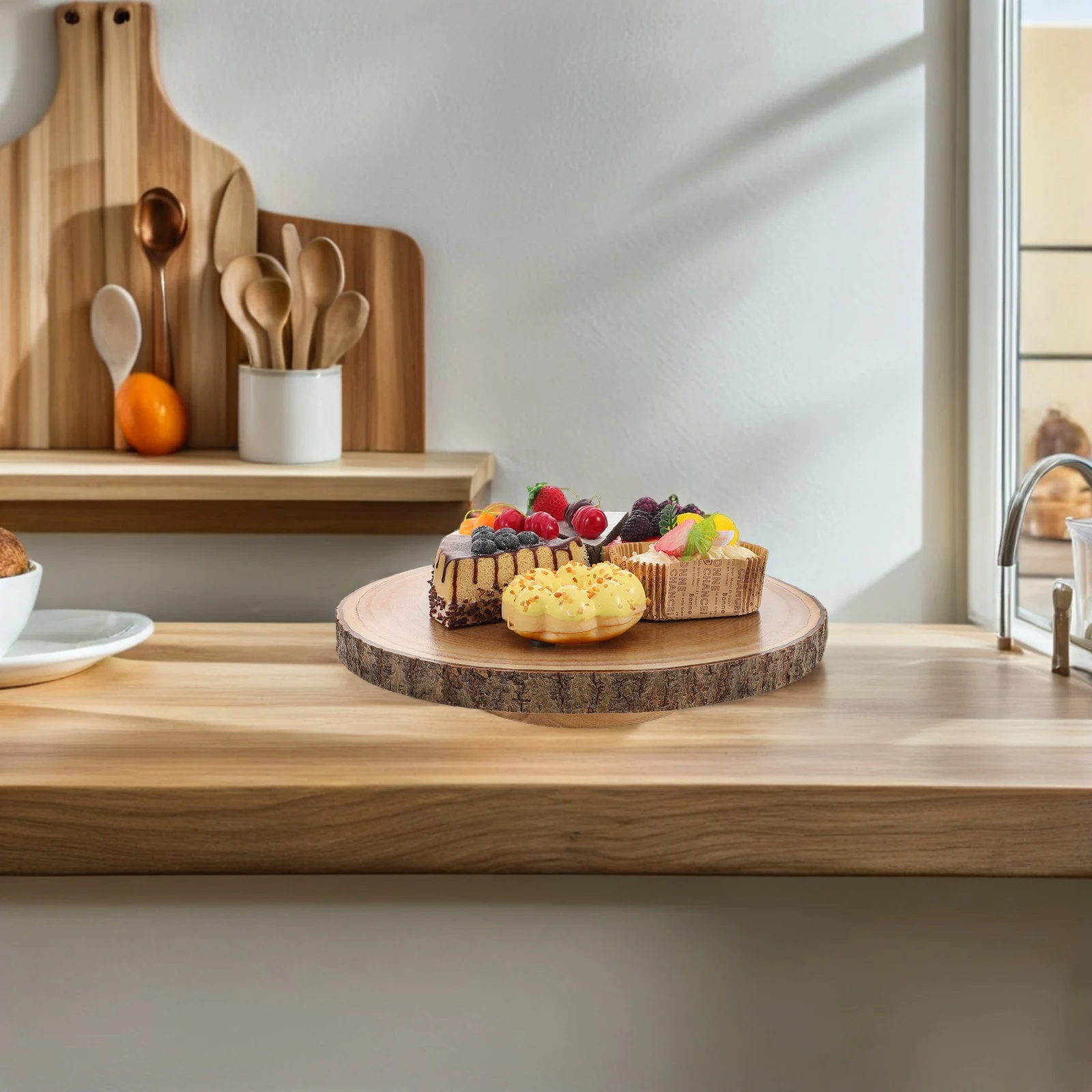 Wooden Cake Tray Dessert Holder Round Decorative Bakery Wedding Displays Footed Cake Platter Stable Reliable
Wooden Cake Tray Dessert Holder Round Decorative Bakery Wedding Displays Footed Cake Platter Stable Reliable