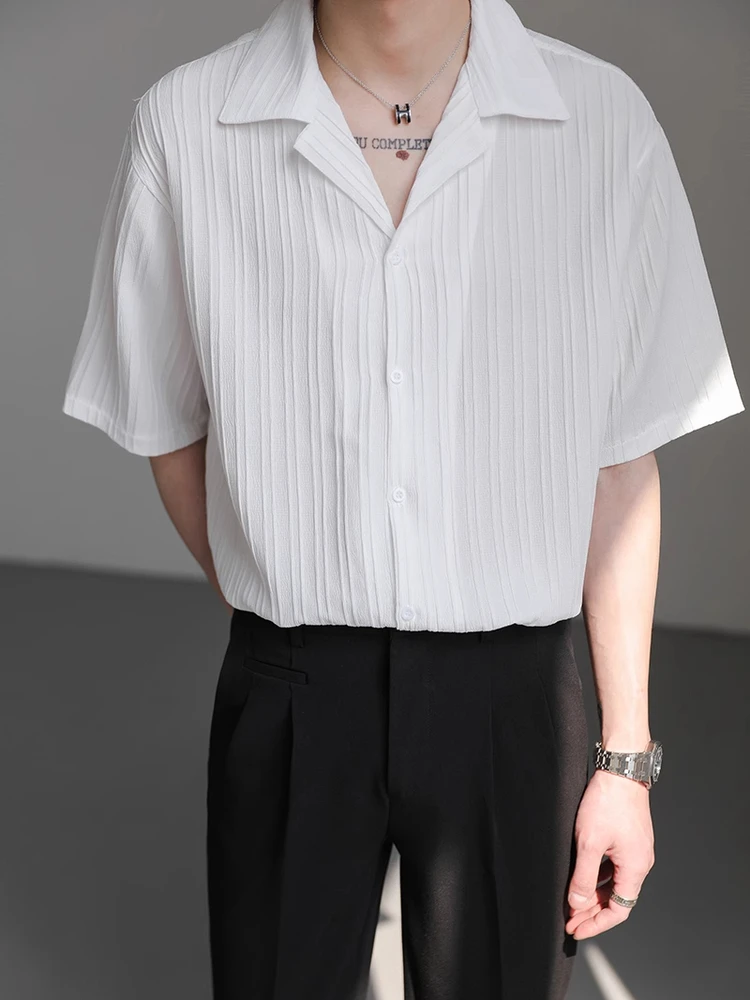 Summer 2025 Men's Fashion Casual Short Sleeve Shirt Flip Collar Pure Color Breathable Polyester Fiber Standard Fit Daily Wear
Summer 2025 Men's Fashion Casual Short Sleeve Shirt Flip Collar Pure Color Breathable Polyester Fiber Standard Fit Daily Wear