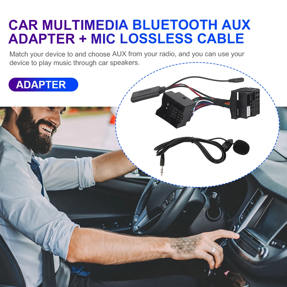 Aux Adapter Harness Wire Bluetooth-compatible Radio Wire Adapter Handsfree Car Stereo Radio Plug Harness for VW RCD 510 300+ 310
Aux Adapter Harness Wire Bluetooth-compatible Radio Wire Adapter Handsfree Car Stereo Radio Plug Harness for VW RCD 510 300+ 310