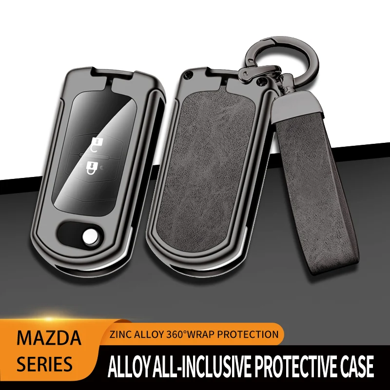 Zinc Alloy Car Flip Key Case Cover be suitable For Mazda 3 5 6 Series M6 RX8 MX5 3 Buttons Smart Keyless Protector Fob
Zinc Alloy Car Flip Key Case Cover be suitable For Mazda 3 5 6 Series M6 RX8 MX5 3 Buttons Smart Keyless Protector Fob