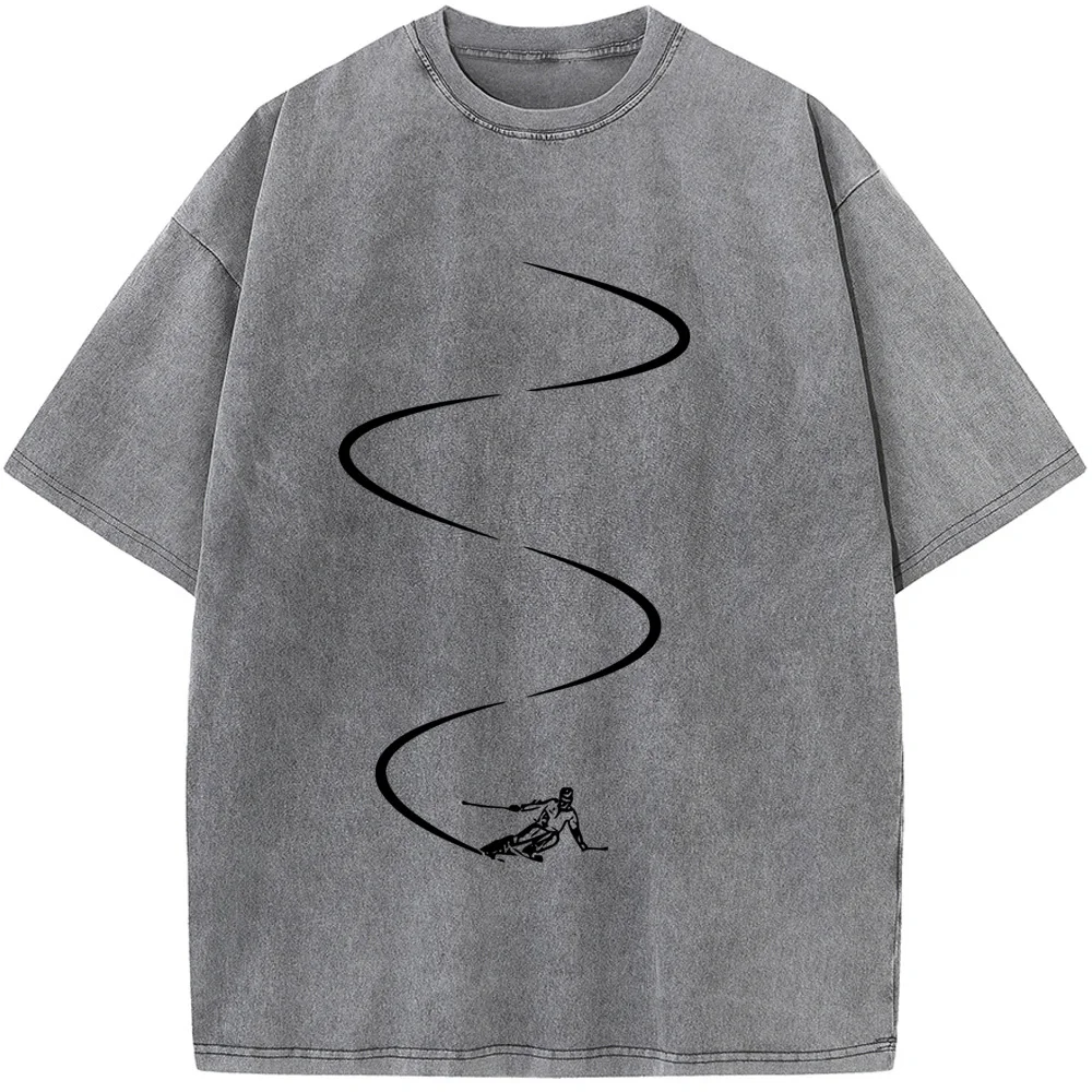 Skiing Vintage Washed Sport T Shirt 100% Cotton Hip Hop Print Graphic Oversized Tshirt Outdoor Men Women Luxury Funny T-shirts
Skiing Vintage Washed Sport T Shirt 100% Cotton Hip Hop Print Graphic Oversized Tshirt Outdoor Men Women Luxury Funny T-shirts