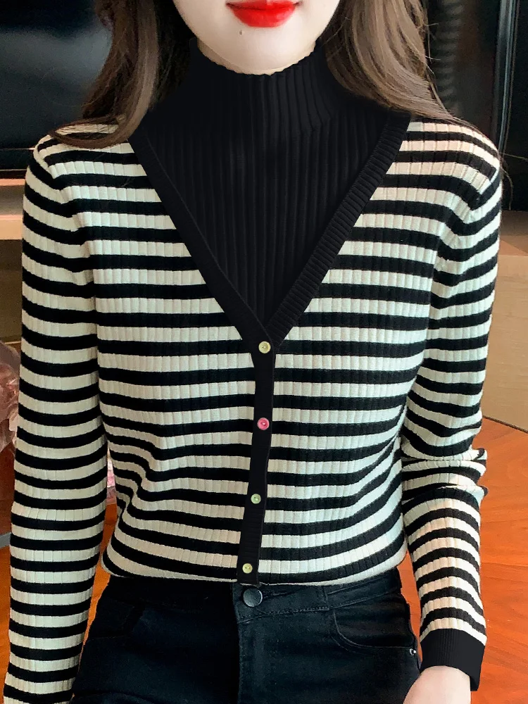 Женский трикотаж с высоким воротником, осенне-зимняя верхняя одежда, искусственный топ из двух предметов, маленькая внутренняя одежда, Base irt
Женский трикотаж с высоким воротником, осенне-зимняя верхняя одежда, искусственный топ из двух предметов, маленькая внутренняя одежда, Base irt