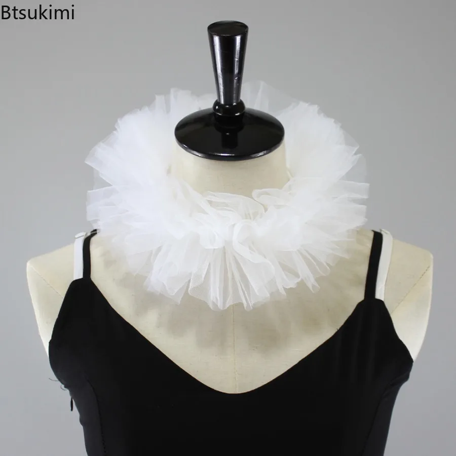 New Mesh Small Puffy Fake Collar Palace Retro Tulle Ruffle Layered Decorative Detachable Scarf Collar Cosplay Costume Accessory
New Mesh Small Puffy Fake Collar Palace Retro Tulle Ruffle Layered Decorative Detachable Scarf Collar Cosplay Costume Accessory