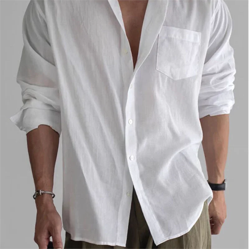 Men's Loose Fit Long Sleeve Shirt Thin Breathable Sun Protection Open Cardigan Collar Linen Workwear Shirt Relaxed Feeling
Men's Loose Fit Long Sleeve Shirt Thin Breathable Sun Protection Open Cardigan Collar Linen Workwear Shirt Relaxed Feeling