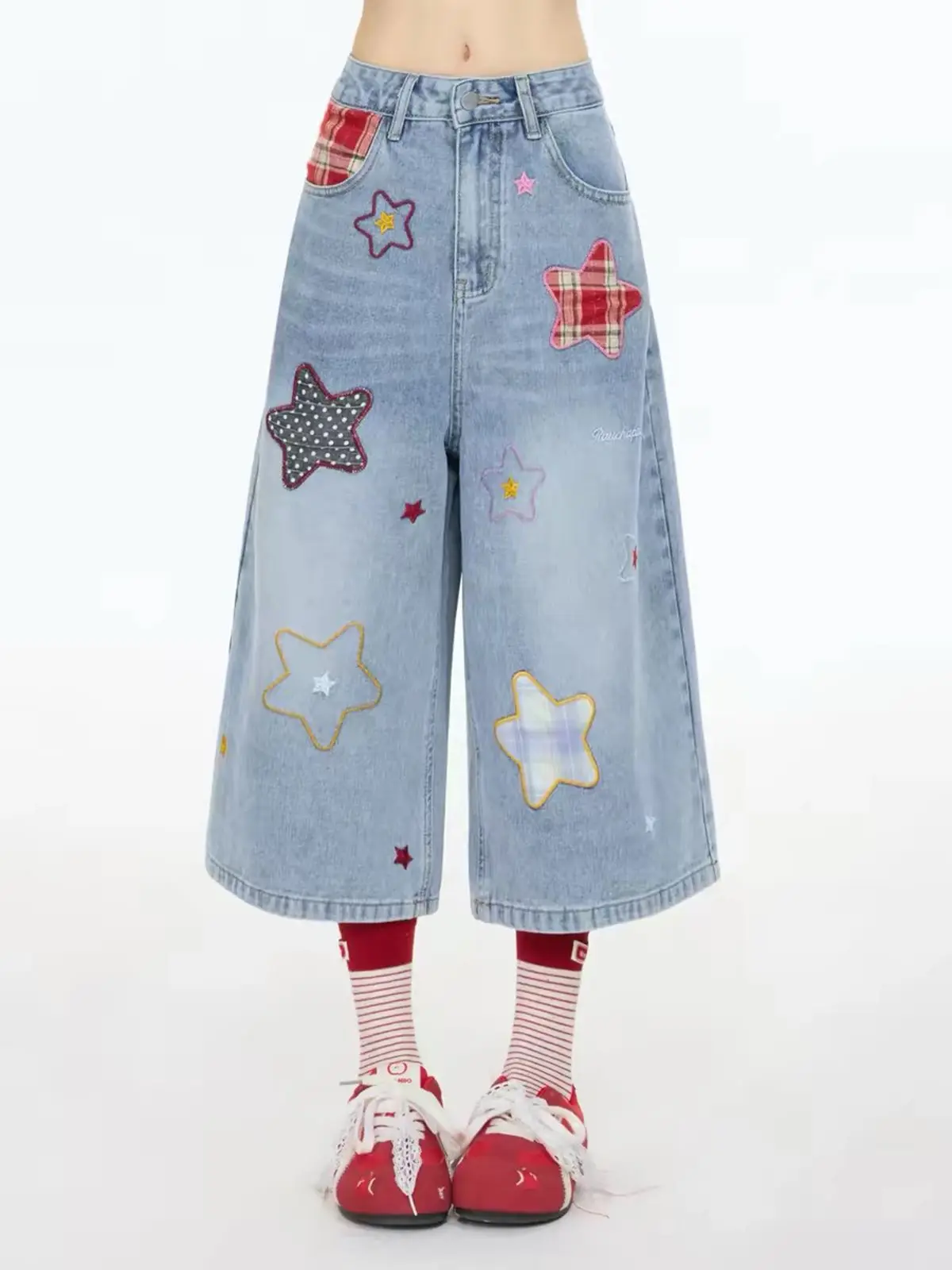 Y2K American Style Star Stickers Covered Print Loose Fit Slimming Wide Leg Versatile Shorts for Women Summer
Y2K American Style Star Stickers Covered Print Loose Fit Slimming Wide Leg Versatile Shorts for Women Summer