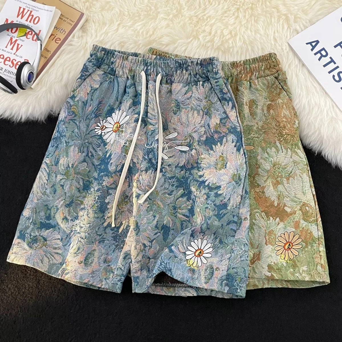 Summer 2025 Floral Print Casual Pants Loose Fit Straight Leg Five-Quarter orts Sli Versatile Teen Faion Polyester Fiber
Summer 2025 Floral Print Casual Pants Loose Fit Straight Leg Five-Quarter orts Sli Versatile Teen Faion Polyester Fiber
