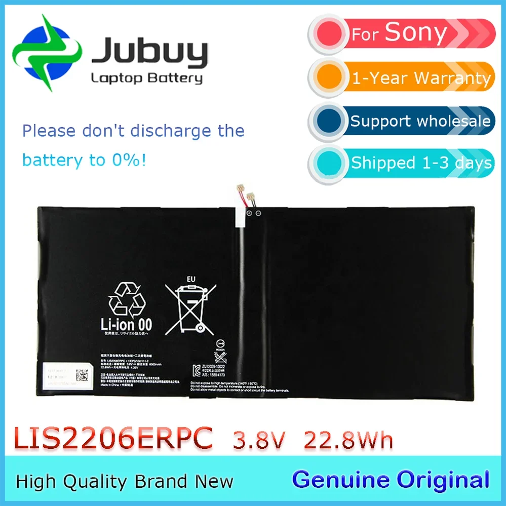 Оригинальный аккумулятор для ноутбука LIS2206ERPC 3,8 В 22,8 Втч для Sony Xperia Z2 SGP512 SGP521, блок питания 1277-3631
Оригинальный аккумулятор для ноутбука LIS2206ERPC 3,8 В 22,8 Втч для Sony Xperia Z2 SGP512 SGP521, блок питания 1277-3631