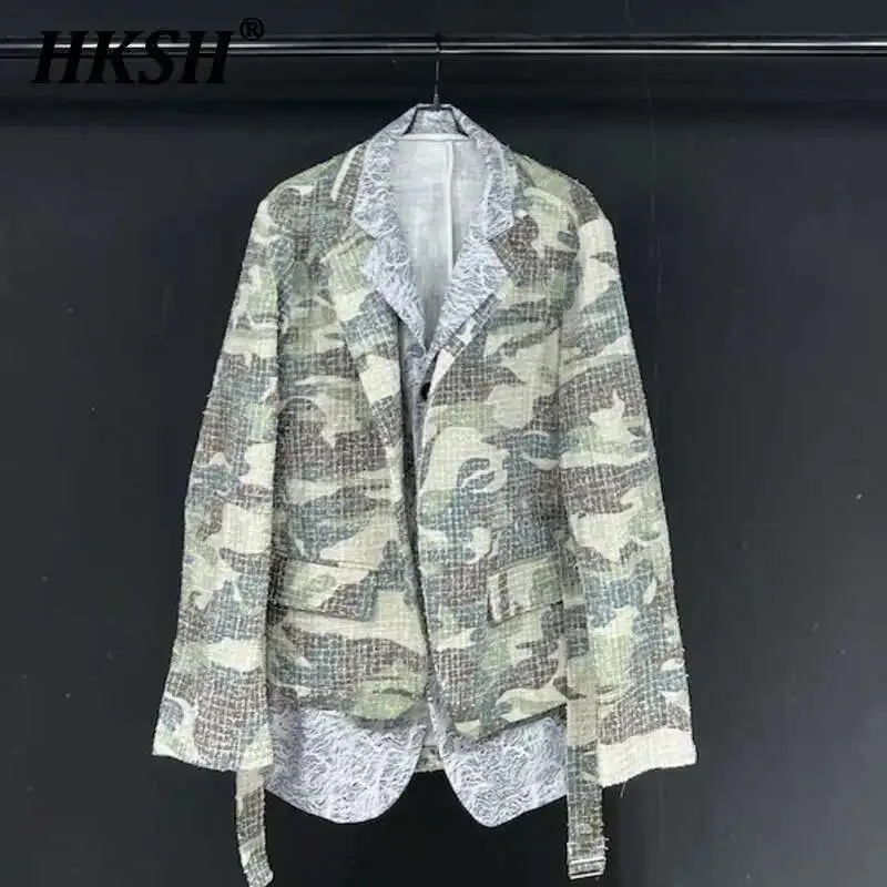 HKSH Autumn Winter New Men's Tide Niche Original Design Fake 2-piece Layered Blazer Belt Double Collar Silhouette Jackets HK2744
HKSH Autumn Winter New Men's Tide Niche Original Design Fake 2-piece Layered Blazer Belt Double Collar Silhouette Jackets HK2744