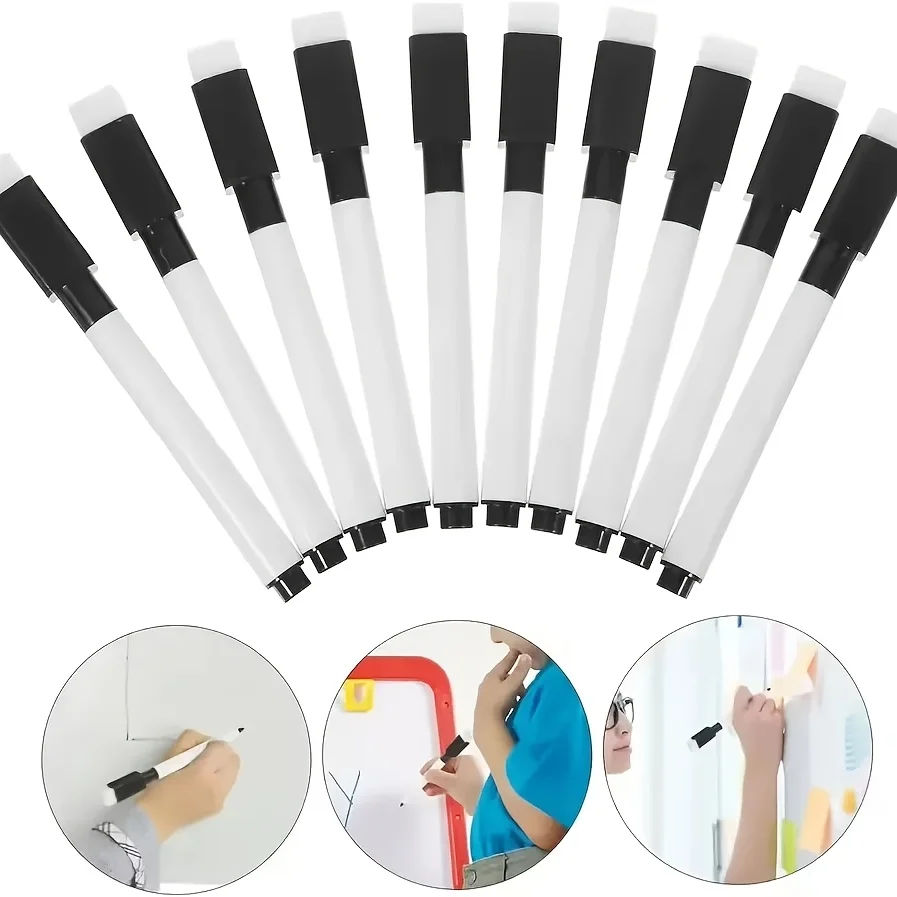 50/100pcs Erasable Whiteboard Markers, High Quality Black Core Whiteboard Markers, Office Teaching Whiteboard Markers with Brush
50/100pcs Erasable Whiteboard Markers, High Quality Black Core Whiteboard Markers, Office Teaching Whiteboard Markers with Brush