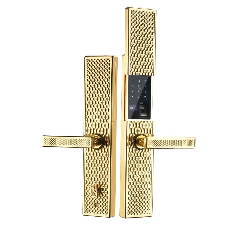 All-copper waterproof European fingerprint lock, luxury large handle fingerprint lock for villa doors
All-copper waterproof European fingerprint lock, luxury large handle fingerprint lock for villa doors