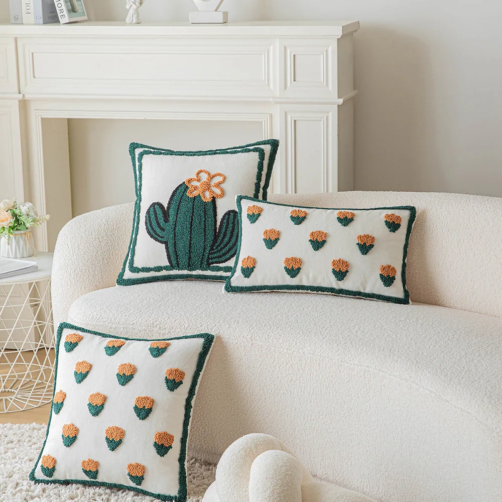 Cactus Tufted Cushion Cover Nordic Minimalist Plant Embroidery Throw Pillow Covers Cute Decorative Pillows for Sofa
Cactus Tufted Cushion Cover Nordic Minimalist Plant Embroidery Throw Pillow Covers Cute Decorative Pillows for Sofa