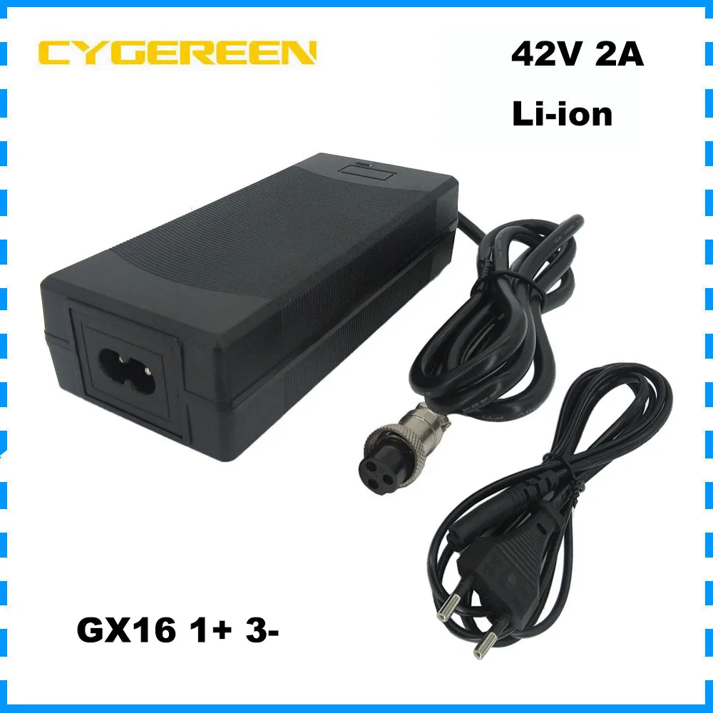42V 2A Battery Charger 100-240VAC Power Supply for 36V 10S 18650 10AH 12AH 15AH 18AH Battery pack with GX16 3Prong Connector
42V 2A Battery Charger 100-240VAC Power Supply for 36V 10S 18650 10AH 12AH 15AH 18AH Battery pack with GX16 3Prong Connector