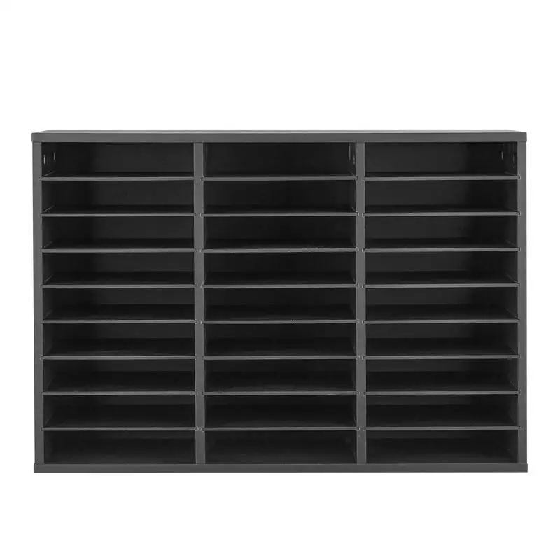 Literature Organizer, 27 Compartments Office Mailbox with Removable Shelves, Wooden Mailbox Sorter Particle Board Office Home Classroom Storage, File Sorter for Files, Documents, Papers, Black
Literature Organizer, 27 Compartments Office Mailbox with Removable Shelves, Wooden Mailbox Sorter Particle Board Office Home Classroom Storage, File Sorter for Files, Documents, Papers, Black