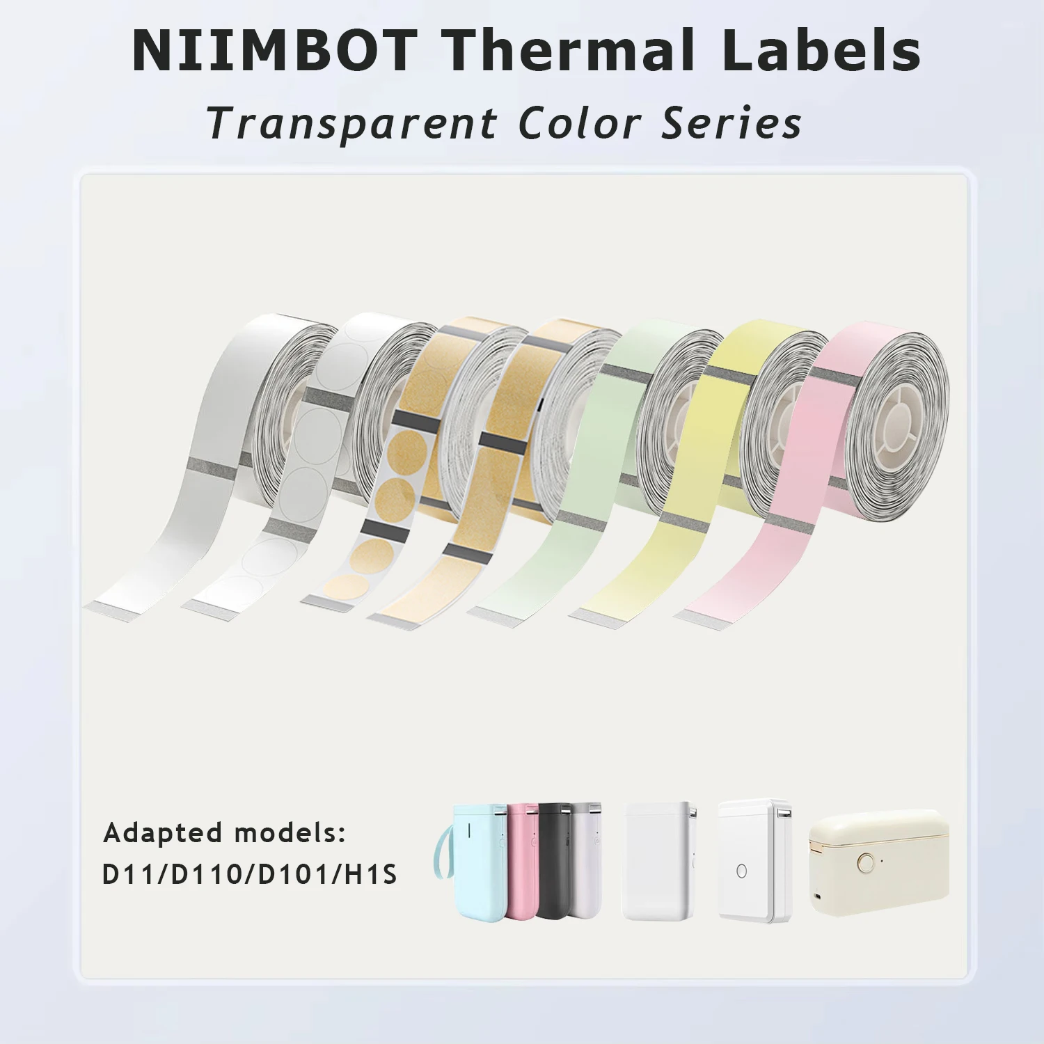 Niimbot D11/D101/D110 Transparent Label Printing Paper Name Sticker Waterproof Self-adhesive Cartoon Label Paper
Niimbot D11/D101/D110 Transparent Label Printing Paper Name Sticker Waterproof Self-adhesive Cartoon Label Paper