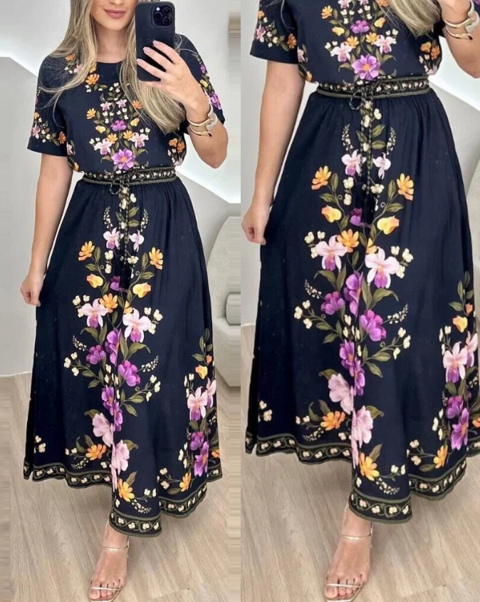new fashion 2025 summer casual 2 Pieces sets womens Floral Print V Neck Puff Sleeve Crop Top and Casual Lace-Up Waist Skirt Set
new fashion 2025 summer casual 2 Pieces sets womens Floral Print V Neck Puff Sleeve Crop Top and Casual Lace-Up Waist Skirt Set