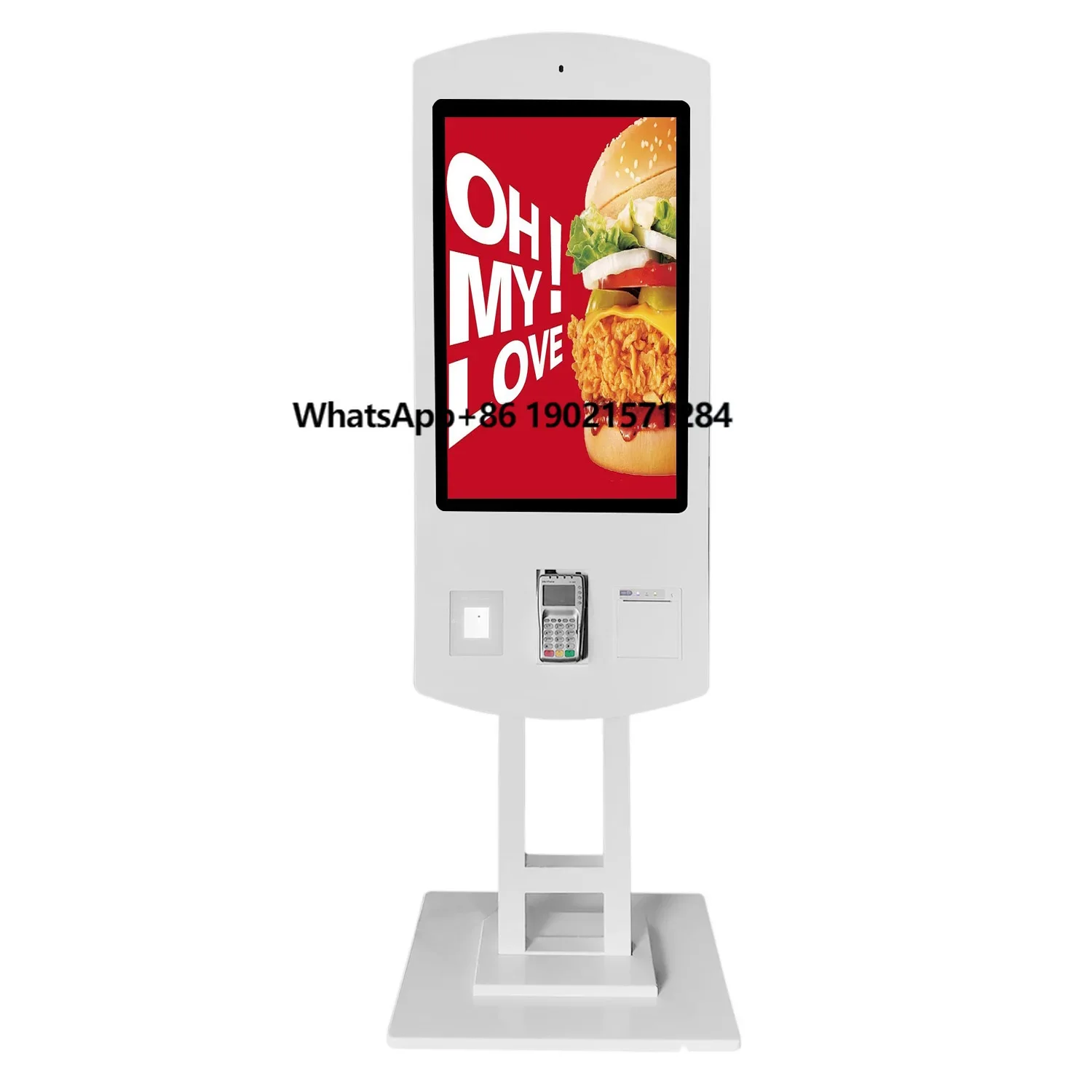 32" Smart Touch Screen Ordering Payment Kiosk Self Order Service Fast Food Kiosk with Printer & QR Scanner
32" Smart Touch Screen Ordering Payment Kiosk Self Order Service Fast Food Kiosk with Printer & QR Scanner