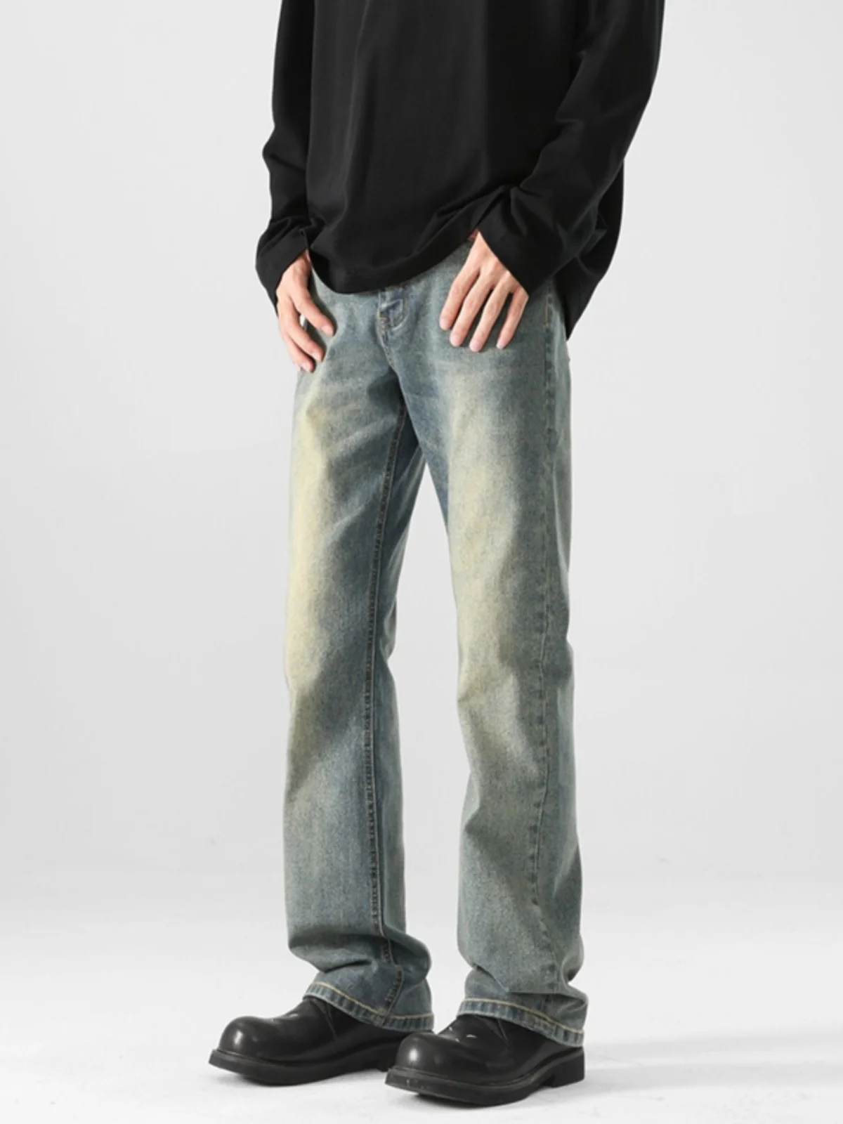 Slim Fit Vintage Blue Jeans Men's Autumn Winter Straight Leg Washed out Bootcut Pants Youth Trendy Cotton Polyester Blend
Slim Fit Vintage Blue Jeans Men's Autumn Winter Straight Leg Washed out Bootcut Pants Youth Trendy Cotton Polyester Blend