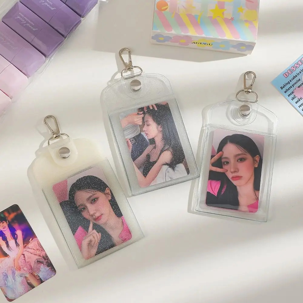 Creative 3 inch Photocard Holder Transparent PVC Keychains Gift Mini Idol Photo Holder
Creative 3 inch Photocard Holder Transparent PVC Keychains Gift Mini Idol Photo Holder