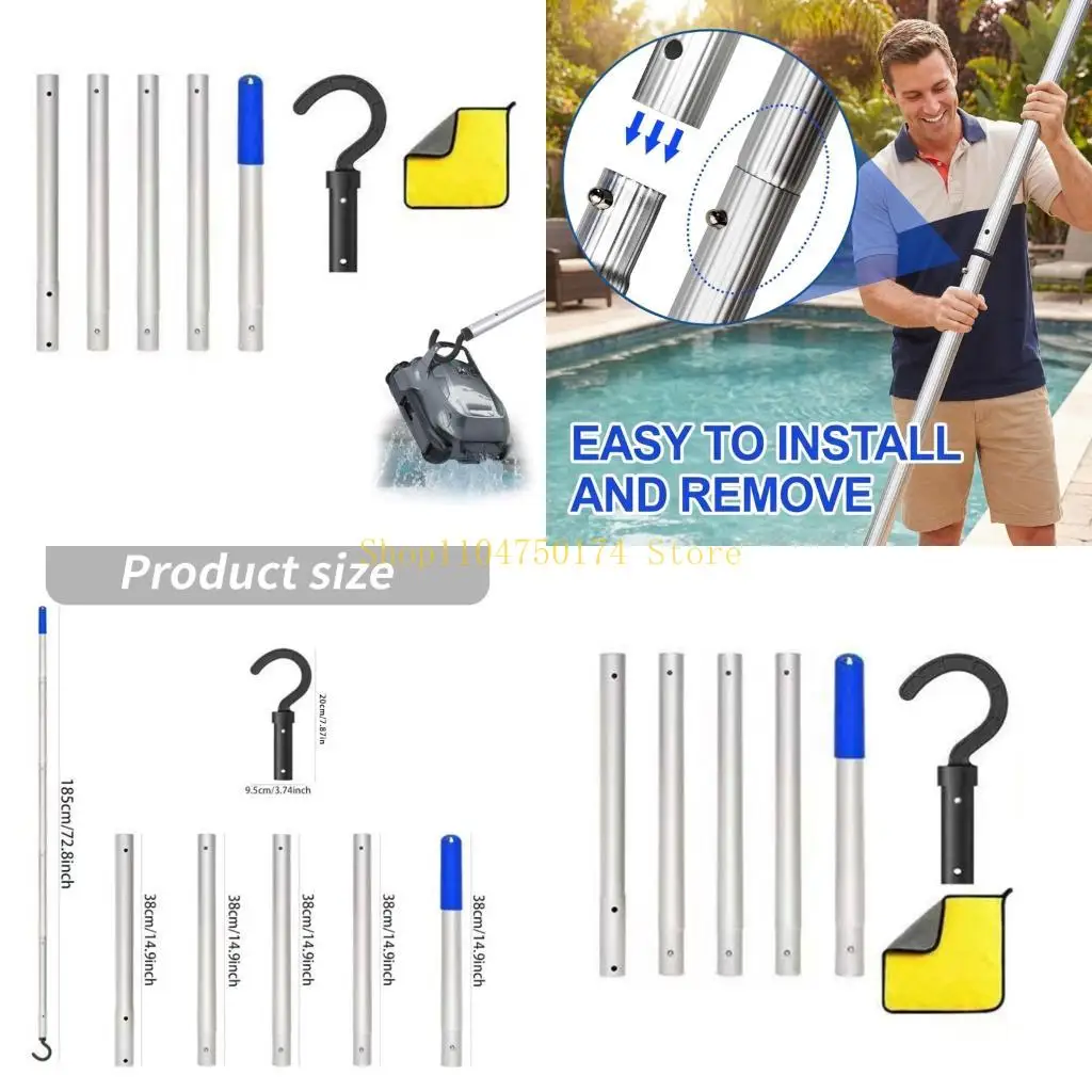 Professional 5 Section Telescopic Pool Cleaner Hook With Reinforced ABS Grabbers And Blue Handle Vacuum Cleaner Hook top sale
Professional 5 Section Telescopic Pool Cleaner Hook With Reinforced ABS Grabbers And Blue Handle Vacuum Cleaner Hook top sale