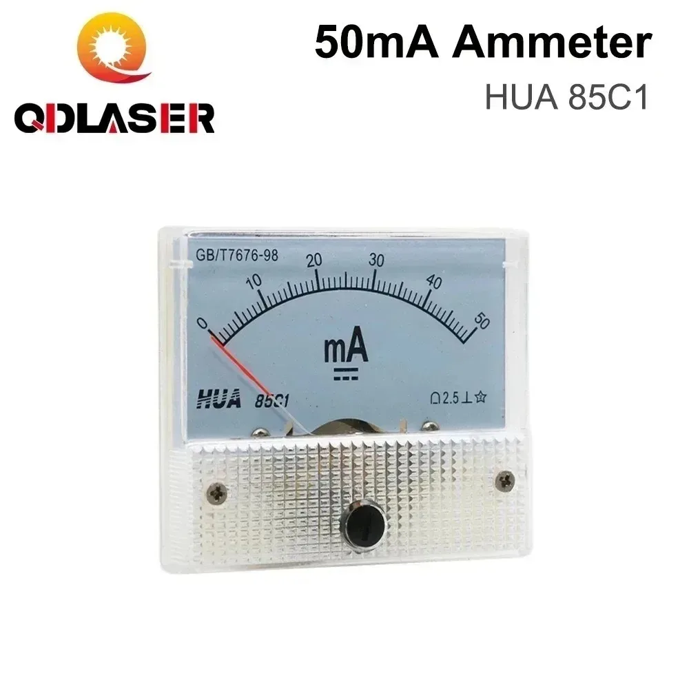 QDLASER HUA Амперметр 50 мА 85C1 Измерители напряжения постоянного тока Аналоговый усилитель панели Ток для станка для лазерной гравировки и резки CO2
QDLASER HUA Амперметр 50 мА 85C1 Измерители напряжения постоянного тока Аналоговый усилитель панели Ток для станка для лазерной гравировки и резки CO2