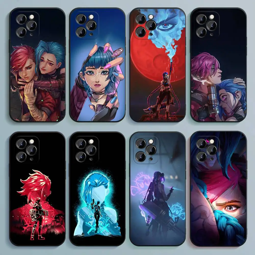 Anime Arcane Jinx Vi Phone Case For iPhone 17,16,15,14,13,12,Pro,Max,Plus,E,SE4,Air,Mini Black Soft Cover 
Anime Arcane Jinx Vi Phone Case For iPhone 17,16,15,14,13,12,Pro,Max,Plus,E,SE4,Air,Mini Black Soft Cover