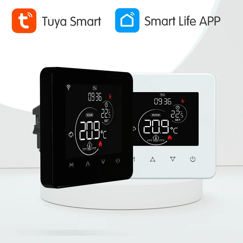 Умный термостат Tuya с Wi-Fi для электрического подогрева пола, воды, газового бойлера, цифровой пульт дистанционного управления температурой Alexa Google Home
Умный термостат Tuya с Wi-Fi для электрического подогрева пола, воды, газового бойлера, цифровой пульт дистанционного управления температурой Alexa Google Home