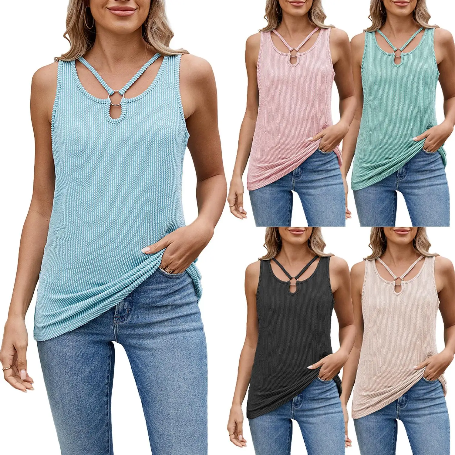 Women's ort Svel Vest T-irt Commute Sle Loose Fit Polyester Pure Color Casual Ladies Top Spring Season
Women's ort Svel Vest T-irt Commute Sle Loose Fit Polyester Pure Color Casual Ladies Top Spring Season