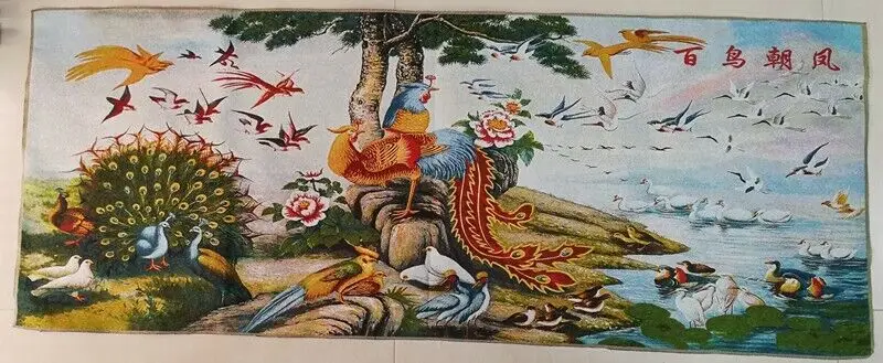 Изысканная старая китайская шелковая вышивка картина Thangka «Сто птиц Chaofeng»
Изысканная старая китайская шелковая вышивка картина Thangka «Сто птиц Chaofeng»