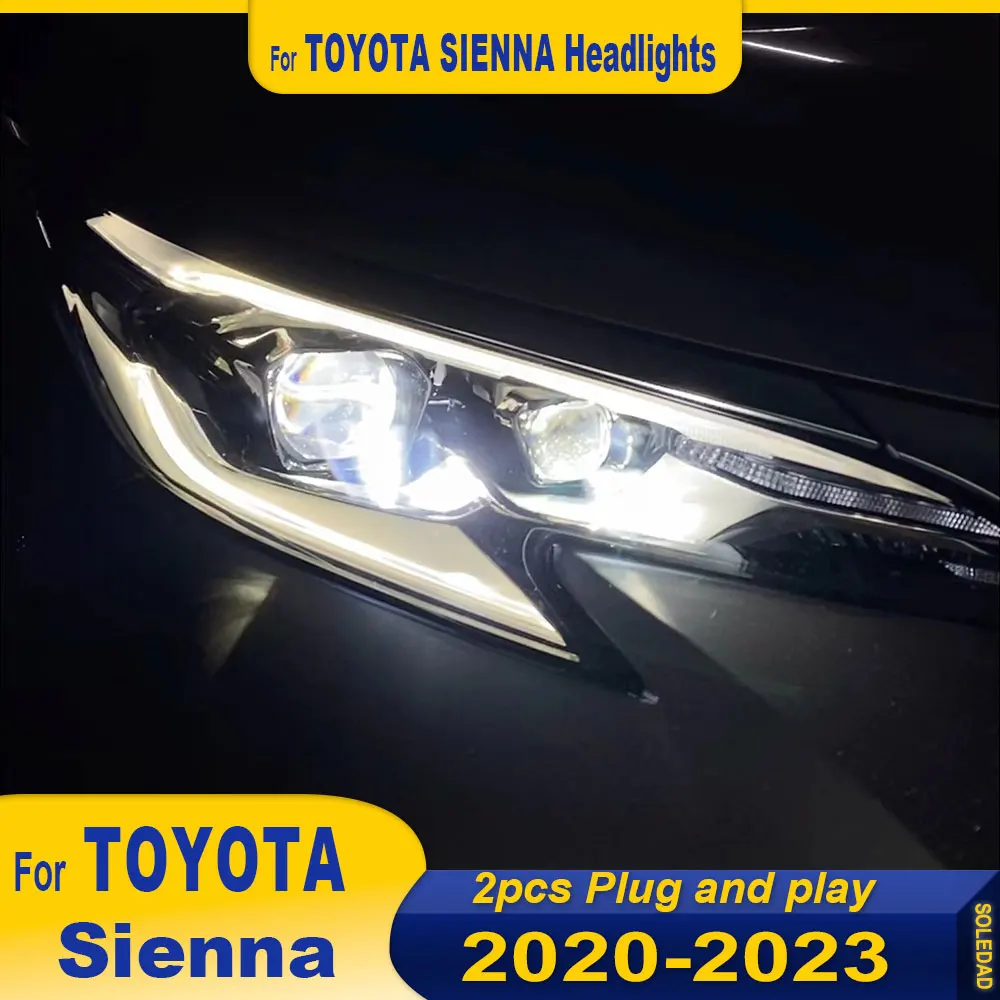 Car Headlights For Toyota Sienna 2020-2023 New style Full LED HeadLamp Upgrade DRL Dynamic Signal Lamp Front light Assembly 2PCS
Car Headlights For Toyota Sienna 2020-2023 New style Full LED HeadLamp Upgrade DRL Dynamic Signal Lamp Front light Assembly 2PCS