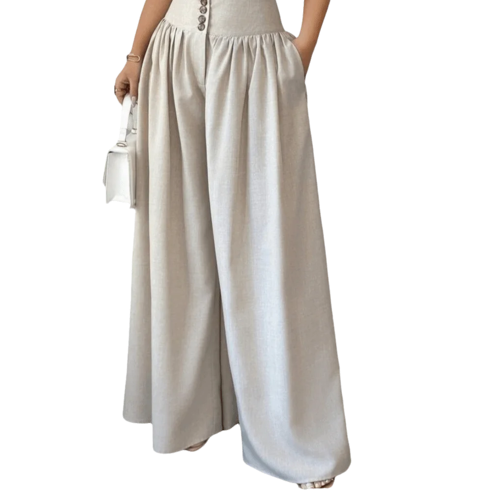 Bohemian Straight Wide Leg Pants Pleated Front Thin Summer Trousers Casual High Waist Pants Casual
Bohemian Straight Wide Leg Pants Pleated Front Thin Summer Trousers Casual High Waist Pants Casual