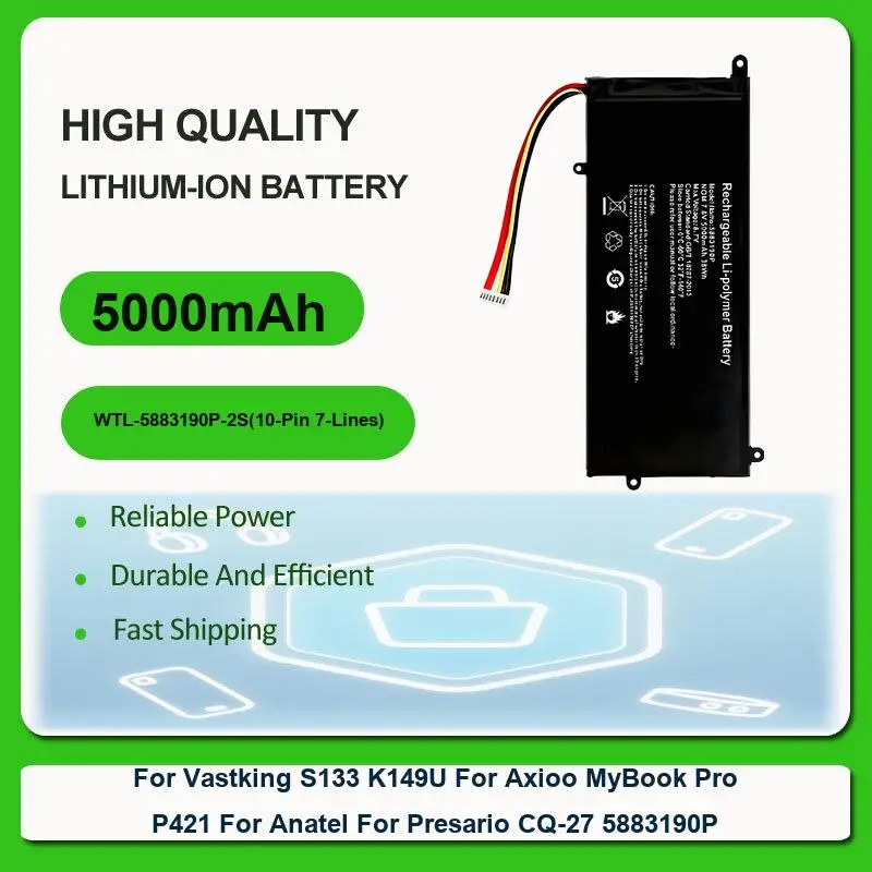 Battery For Vastking S133 K149U Axioo MyBook Pro P421 Anatel Presario CQ-27 5883190P
Battery For Vastking S133 K149U Axioo MyBook Pro P421 Anatel Presario CQ-27 5883190P