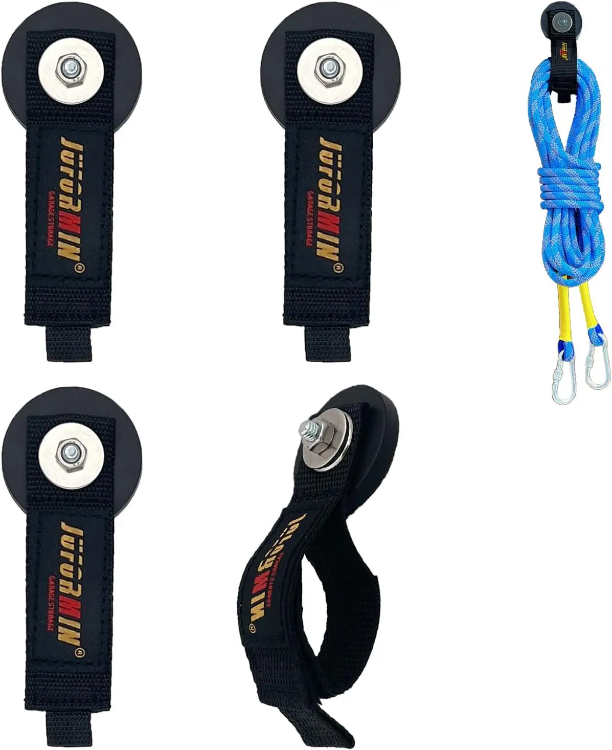 4Pcs Heavy Duty Magnetic Hooks with Strap for Garage, Workshop, RV - 1.69" Magnet
4Pcs Heavy Duty Magnetic Hooks with Strap for Garage, Workshop, RV - 1.69" Magnet