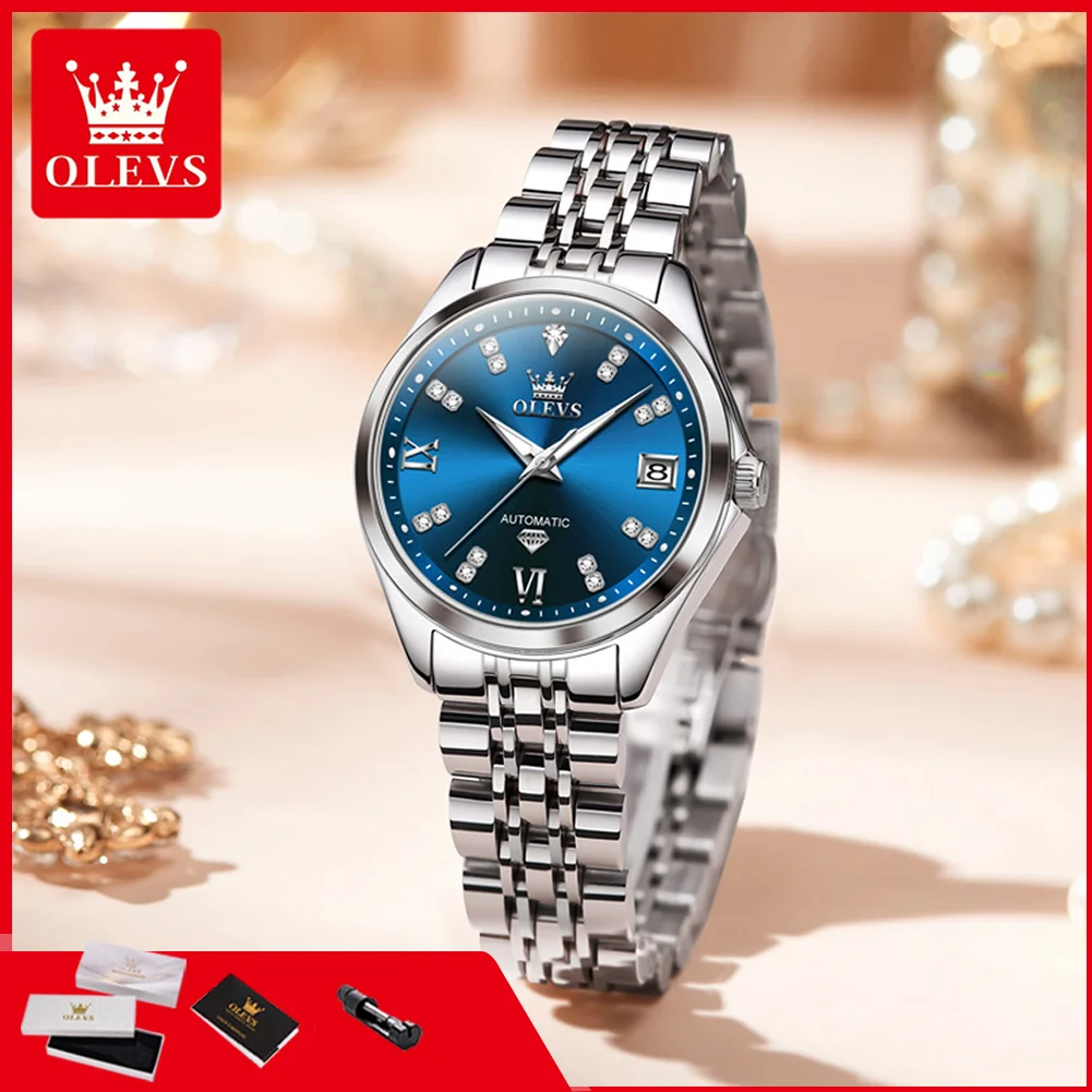 OLEVS 9801 Women's Watches Original Elegant Ladies Watches 30m Waterproof Business Luxury Automatic Mechanical Watches for Woman
OLEVS 9801 Women's Watches Original Elegant Ladies Watches 30m Waterproof Business Luxury Automatic Mechanical Watches for Woman