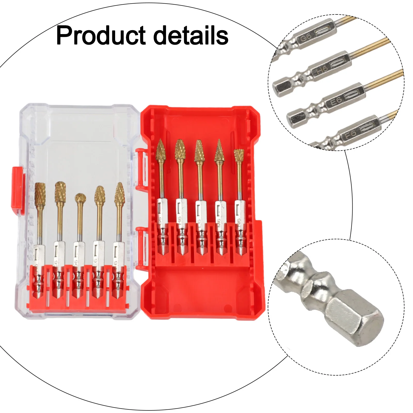 Compact Case Bits Carbide Burr Set 6.35 Mm Shank Easy Transport Storage Metal Working Accessory Metal Polishing As Picture
Compact Case Bits Carbide Burr Set 6.35 Mm Shank Easy Transport Storage Metal Working Accessory Metal Polishing As Picture