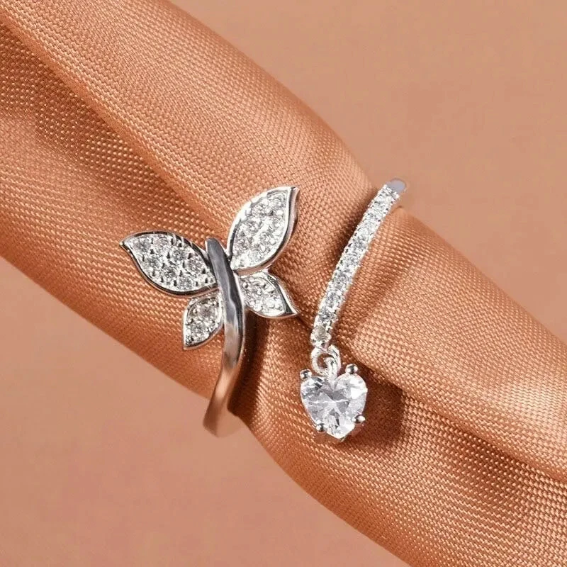 Huitan New Novel Butterfly Opening Ring Female Dainty Delicate Finger Jewelry with Bright Zirconia Graceful Everyday Accessories
Huitan New Novel Butterfly Opening Ring Female Dainty Delicate Finger Jewelry with Bright Zirconia Graceful Everyday Accessories